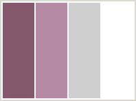Color Scheme with #84596B #B58AA5 #CECFCE #FFFFFF
