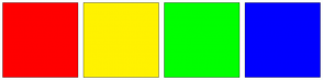 Color Scheme with #FF0000 #FFF200 #00FF00 #0000FF
