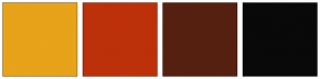 Color Scheme with #E8A31A #BD310A #562010 #090909