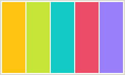 Color Scheme with #FFC312 #C4E538 #12CBC4 #ED4C67 #9980FA