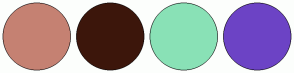 Color Scheme with #C58172 #3C160B #89E1B6 #6C43C5