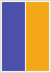 Color Scheme with #4C50A9 #F4A817