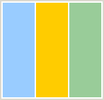 Color Scheme with #99CCFF #FFCC00 #99CC99