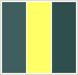 Color Scheme with #3F5F5F #FFFF66 #2F4F4F