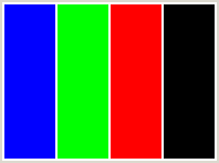 Color Scheme with #0000FF #00FF00 #FF0000 #000000