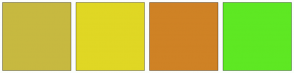 Color Scheme with #C7B940 #E0D724 #CF8225 #5EE823