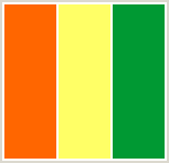 Color Scheme with #FF6600 #FFFF66 #009933