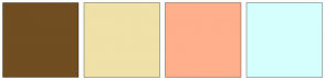 Color Scheme with #704E21 #F0E1A9 #FFAF8C #D5FFFD