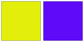 Color Scheme with #E3EE0B #5F0AF8